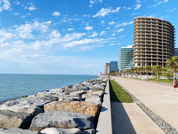 Scenic view of sea against sky