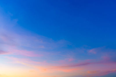 Low angle view of sky during sunset
