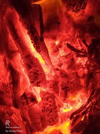Full frame shot of bonfire