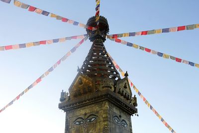 Low angle view of traditional building against sky