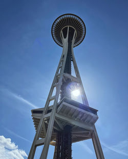 Low angle view of tower against sky