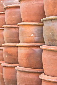 Stack of stones at market stall