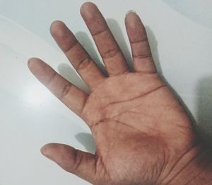 Close-up of human hand