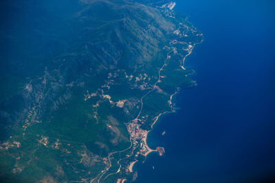 Aerial view of island