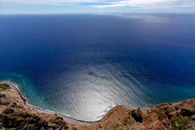 High angle view of sea against sky