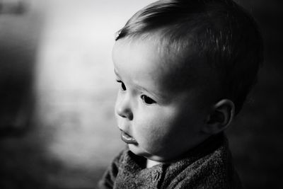 Portrait of cute girl looking away