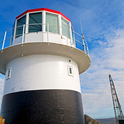 Low angle view of lighthouse against sky