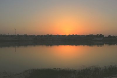 Reflection of sky in water