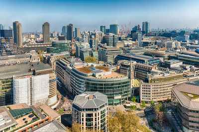 High angle view of cityscape