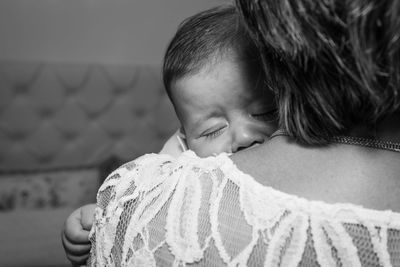 Close-up of cute baby girl