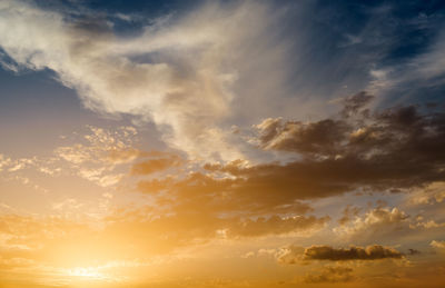 Low angle view of dramatic sky