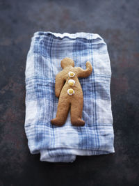 Gingerbread man on napkin
