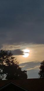 Silhouette trees against sky during sunset