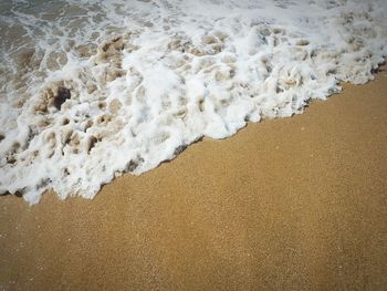 Close-up of waves on beach