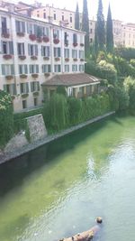 Reflection of buildings in water