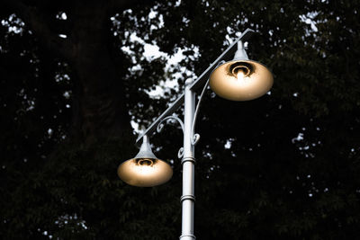 Low angle view of street light