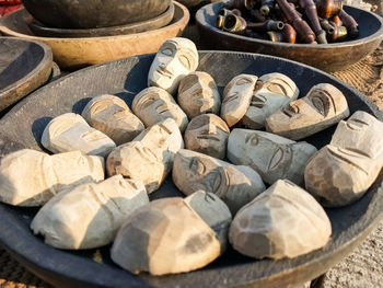High angle view of food in container