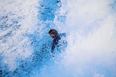 Close-up of woman in water