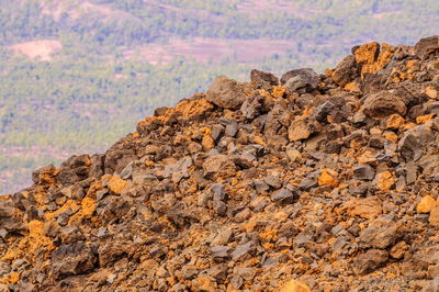 Rock formations on land