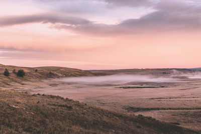 Early morning on the banks of yellowstone lake.