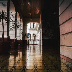 Empty corridor of building