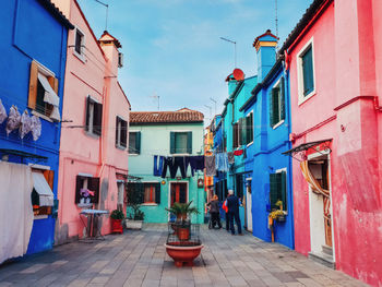 Street amidst buildings in town