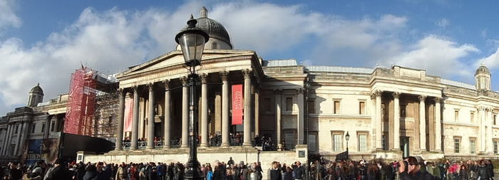 Low angle view of historical building