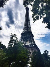 Low angle view of eiffel tower