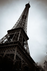 Low angle view of eiffel tower