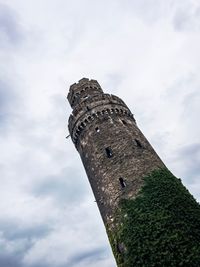 Low angle view of old building against sky