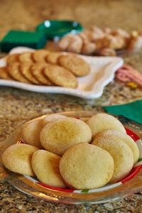 Close-up of food on table