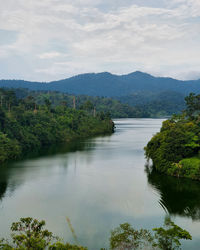 Scenic view of river against sky