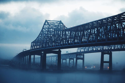 Bridge over river against sky