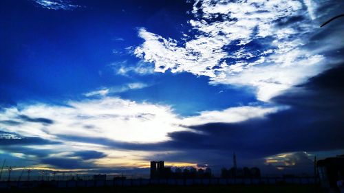 Low angle view of cloudy sky