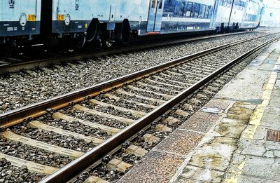 Train at railroad station platform