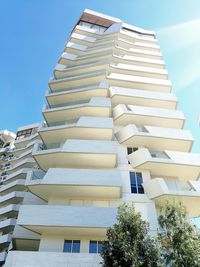 Low angle view of modern building against sky