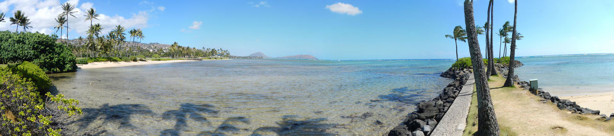 Panoramic shot of sea against sky