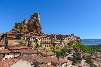 Panoramic view of frias a picturesque small town in burgos, spain