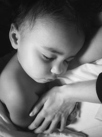 Close-up portrait of cute boy