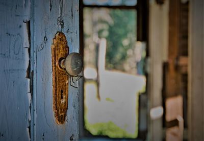 Close-up of old door