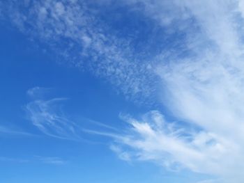 Low angle view of blue sky