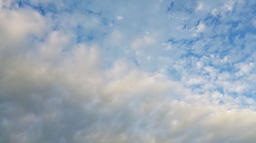 Low angle view of cloudy sky