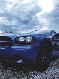 Vintage car against sky