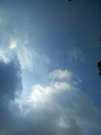 Low angle view of clouds in sky