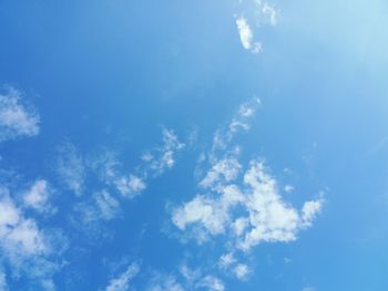 Low angle view of clouds in sky