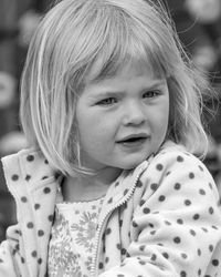 Close-up portrait of cute girl