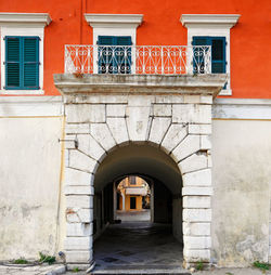 Entrance of historic building