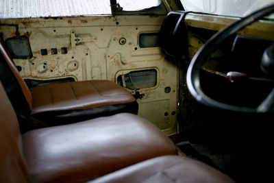 Interior of airplane