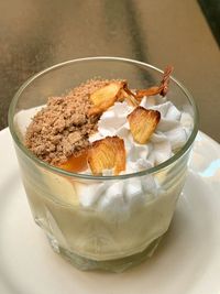 Close-up of breakfast on table