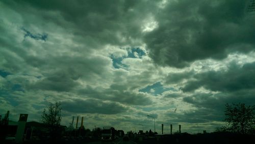 Low angle view of cloudy sky